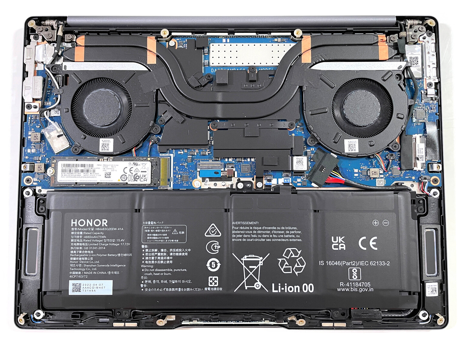 How to replace and fix Honor MagicBook X14 Plus FMI-76 FMI-721 FRB-X FRG-X CPU Fan original 2024 (Honor MagicBook 14 2022)
